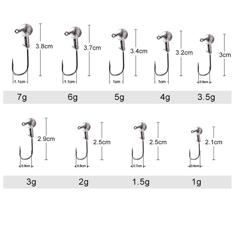 Jig Head ver. größen 5-10 pcs