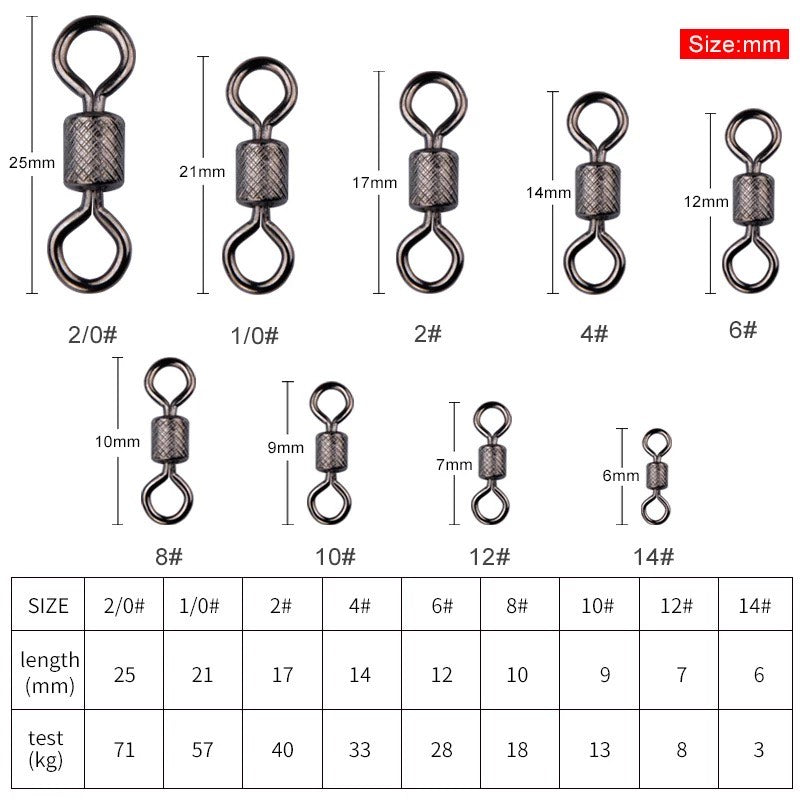 Wirbel ver. größen 50 pcs