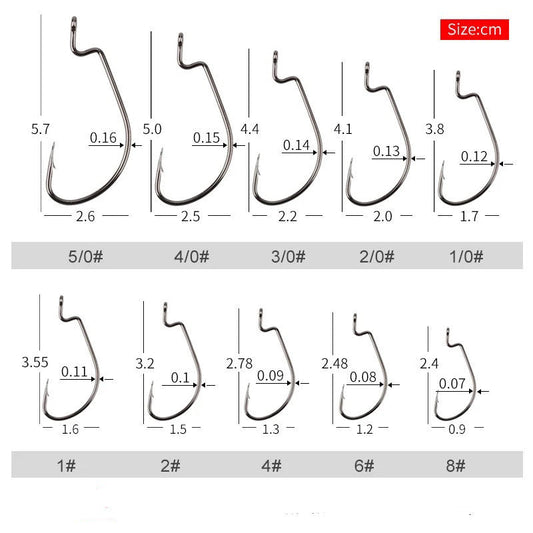 Offset Hacken ver. größen 50 pcs.